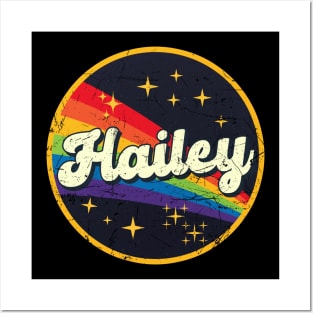 Hailey // Rainbow In Space Vintage Grunge-Style Posters and Art